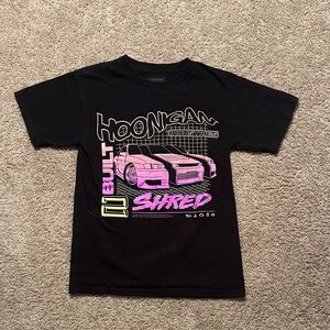 Hoonigan  Black and Pink Graphic Tee
